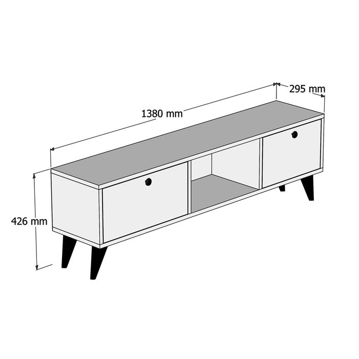 Hanah Home Serenat 1210 Soporte para TV Nogal y Negro Hanah Home Serenat 1210 Soporte para TV Nogal y Negro